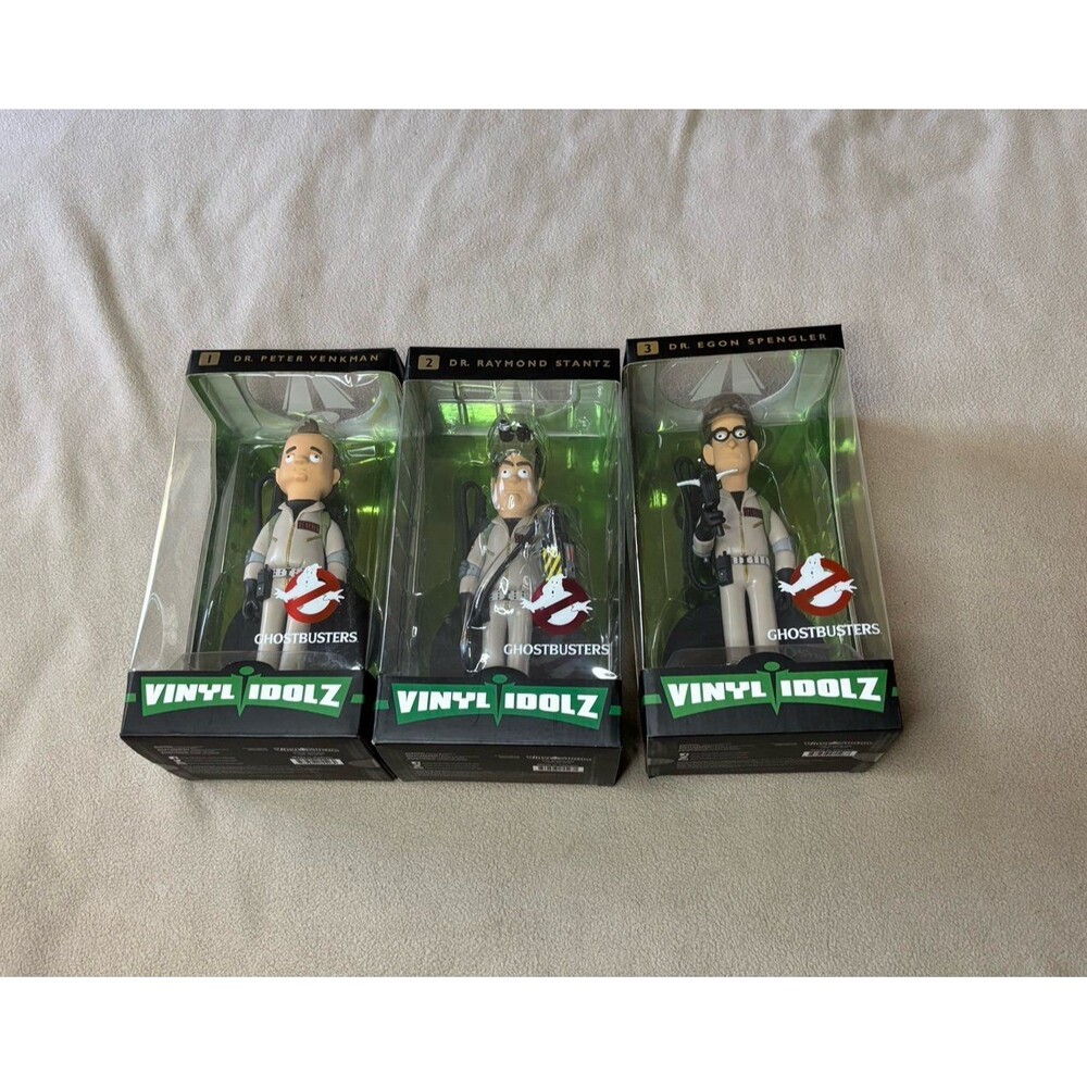 Vinyl Idolz Set of 3 Peter, Egon and Ray Ghostbusters 1 2 3